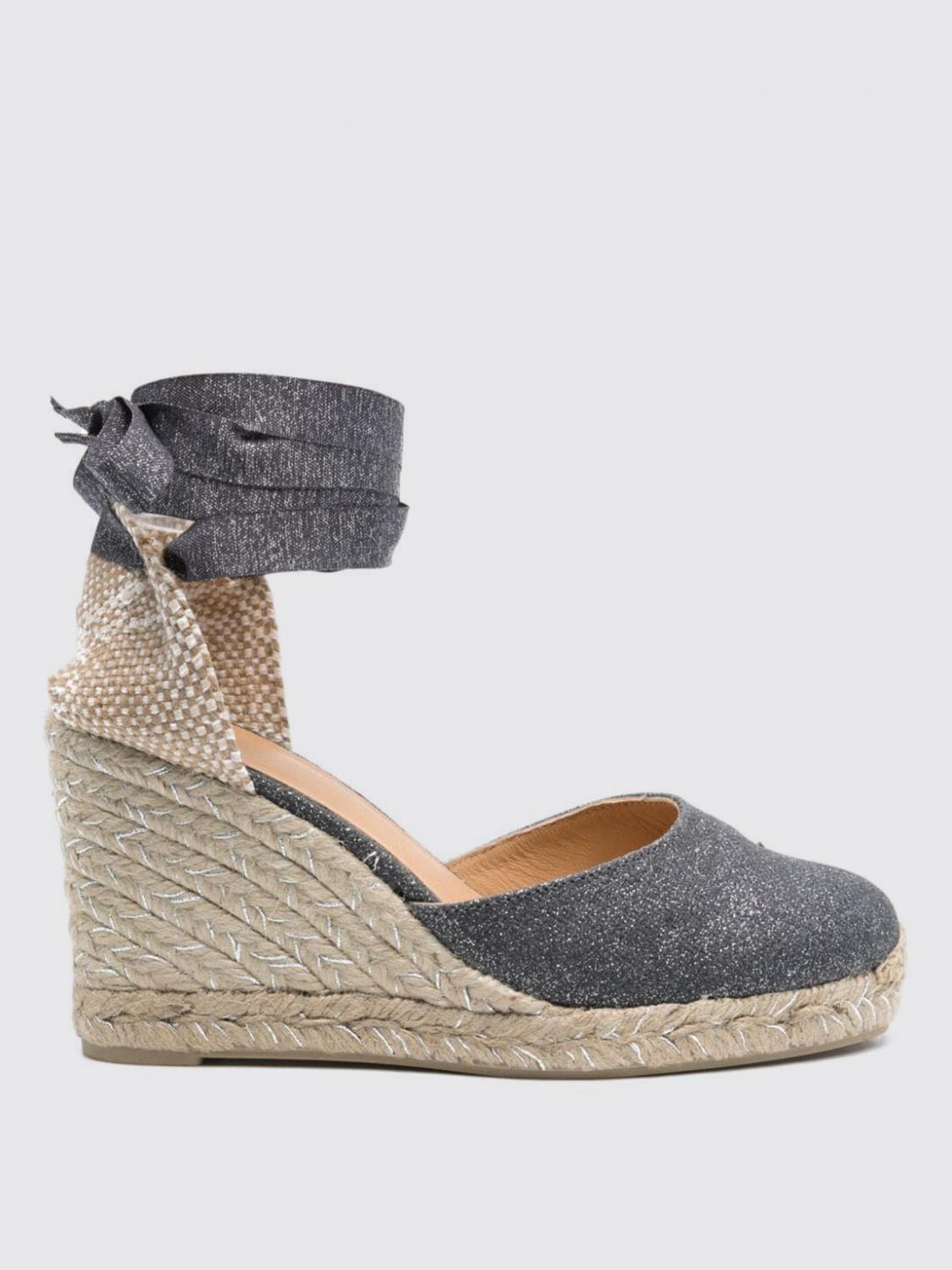 CASTAÑER Wedge Shoes Woman color Grey