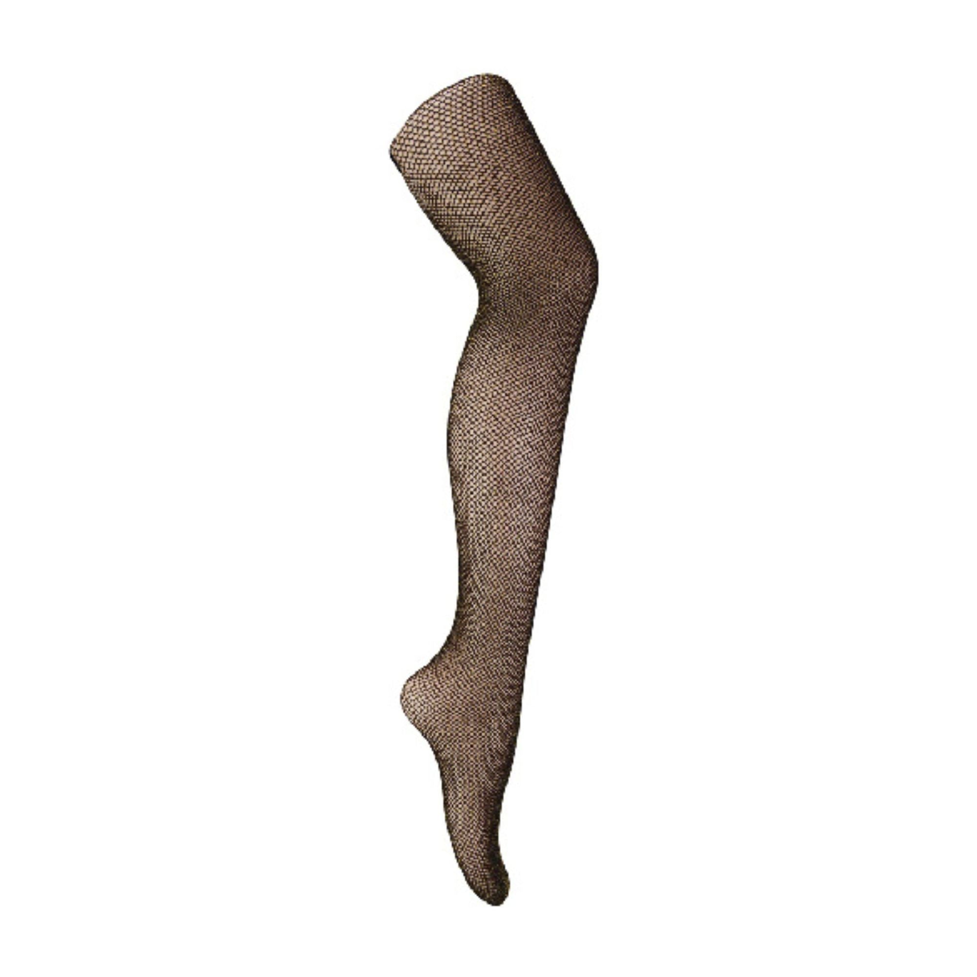 Pack Ladies Fishnet Tights with Glitter Effect - - Gold