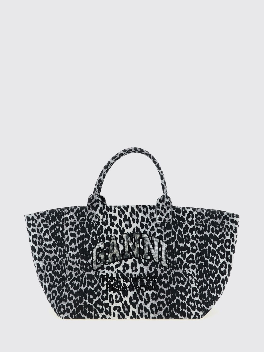 GANNI Tote Bag Woman color Grey