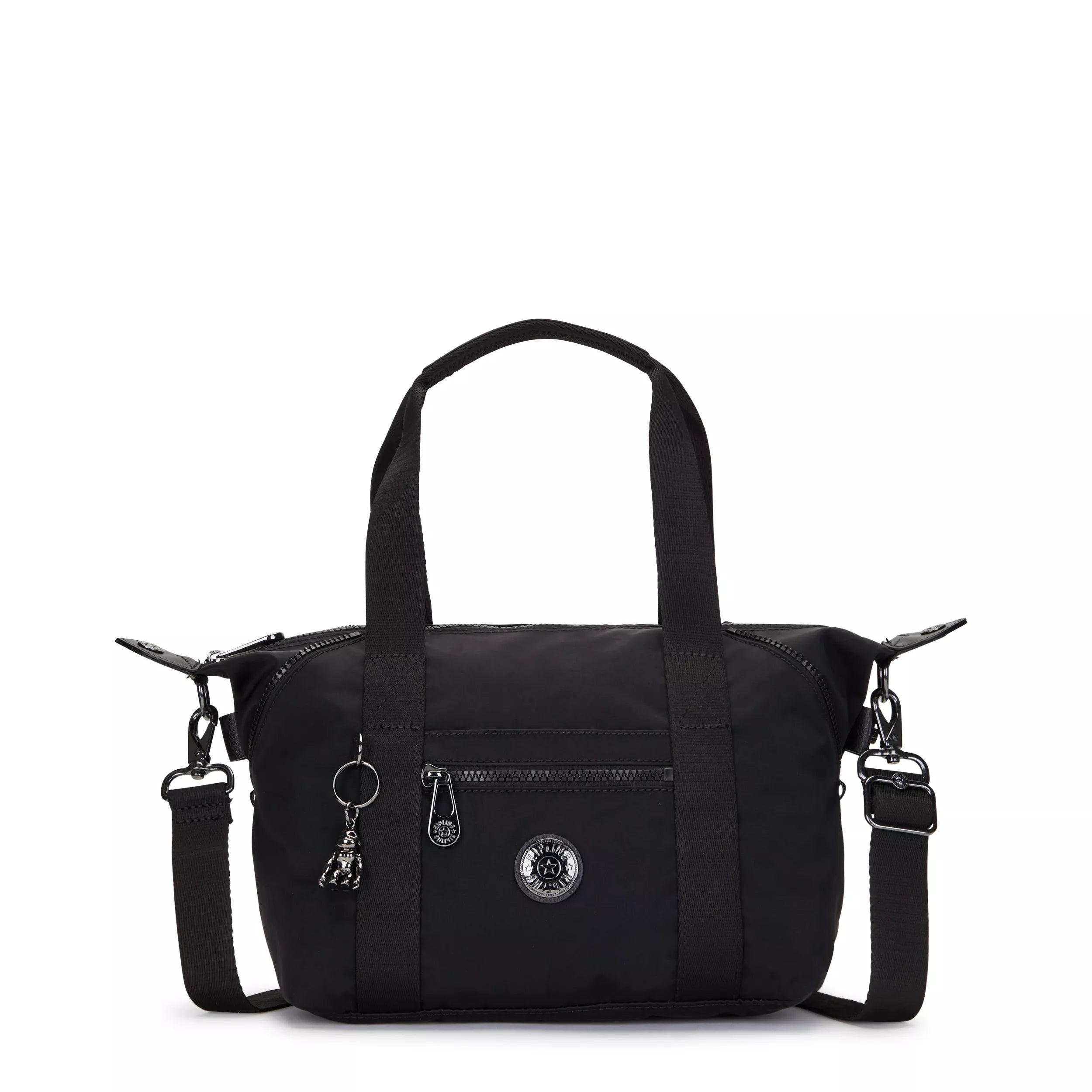 Kipling Mini Tote Bag With Detachable Shoulder Strap Black % Recycled Polyamide