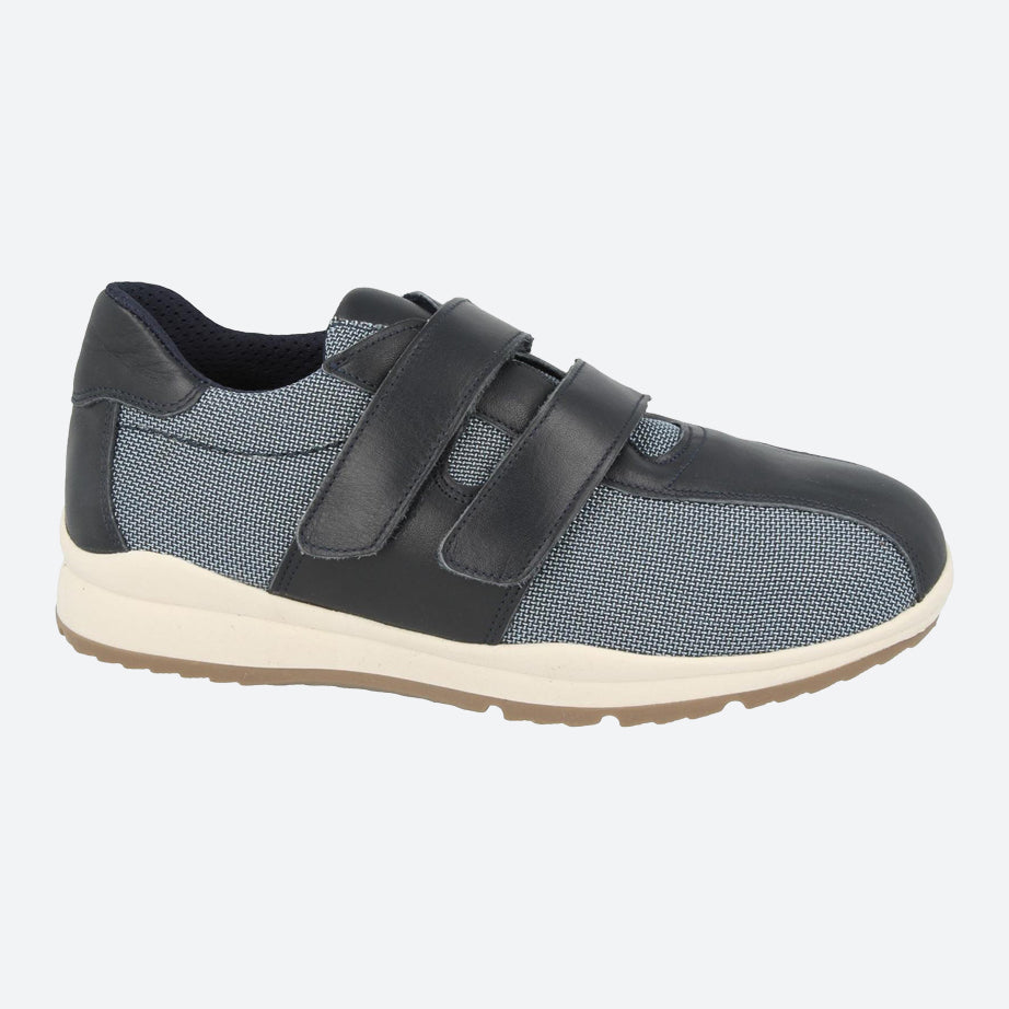 Mens Wide Fit DB Logan Shoes, Navy V E - E