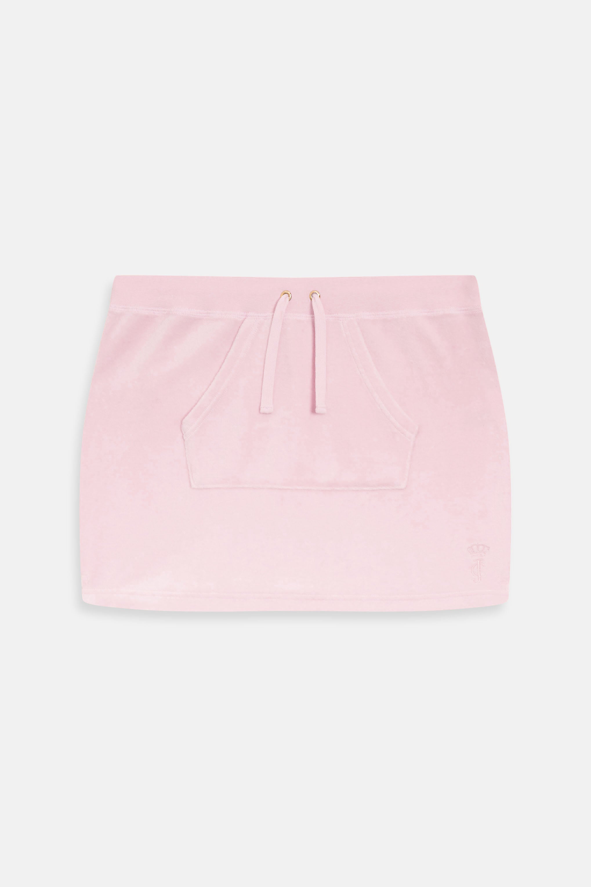 JUICY PINK GOLD BAMBOO VELOUR HERITAGE MINI SKIRT - X Pink