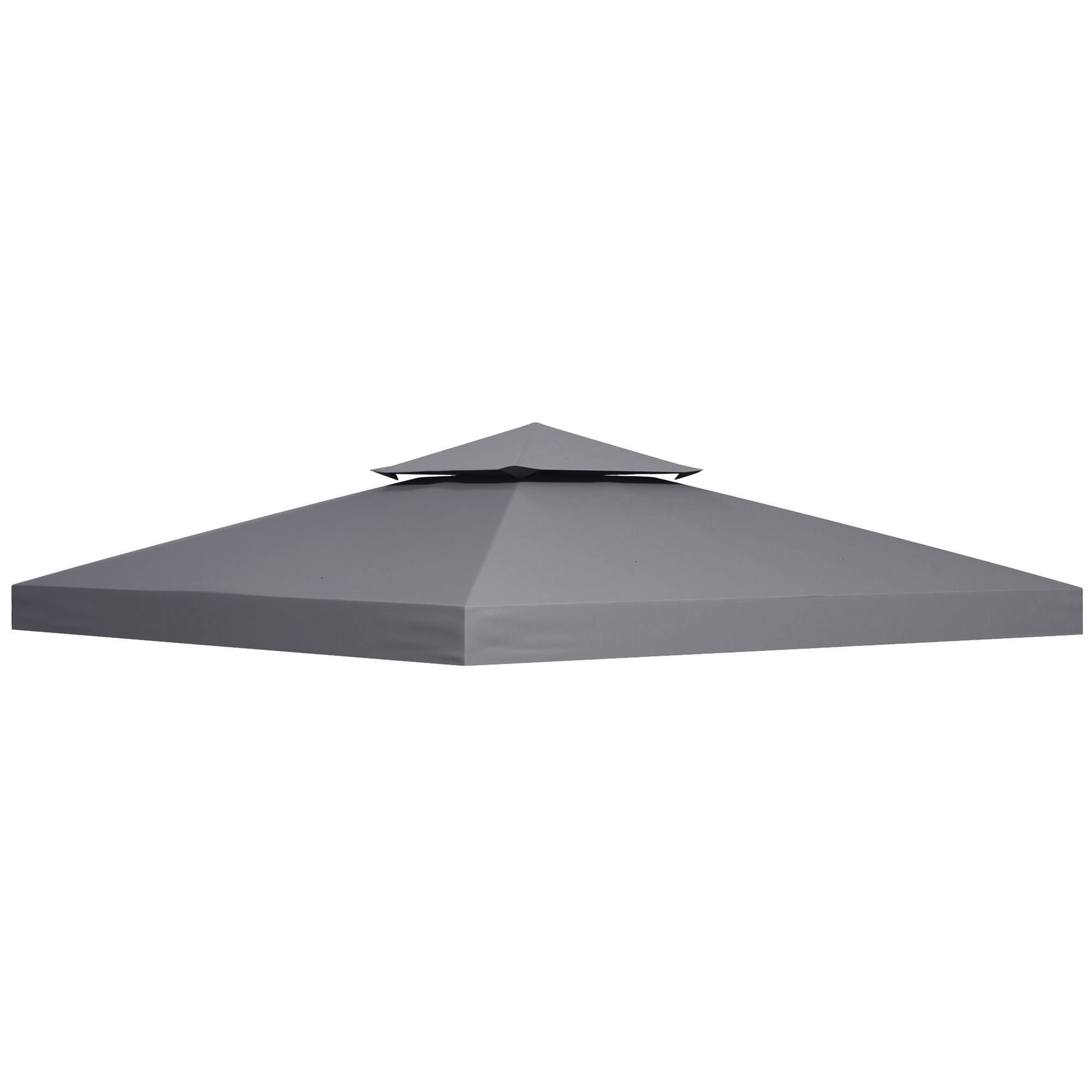 MCL m Gazebo Top Cover Double Tier Canopy Replacement Pavilion Roof Deep Grey