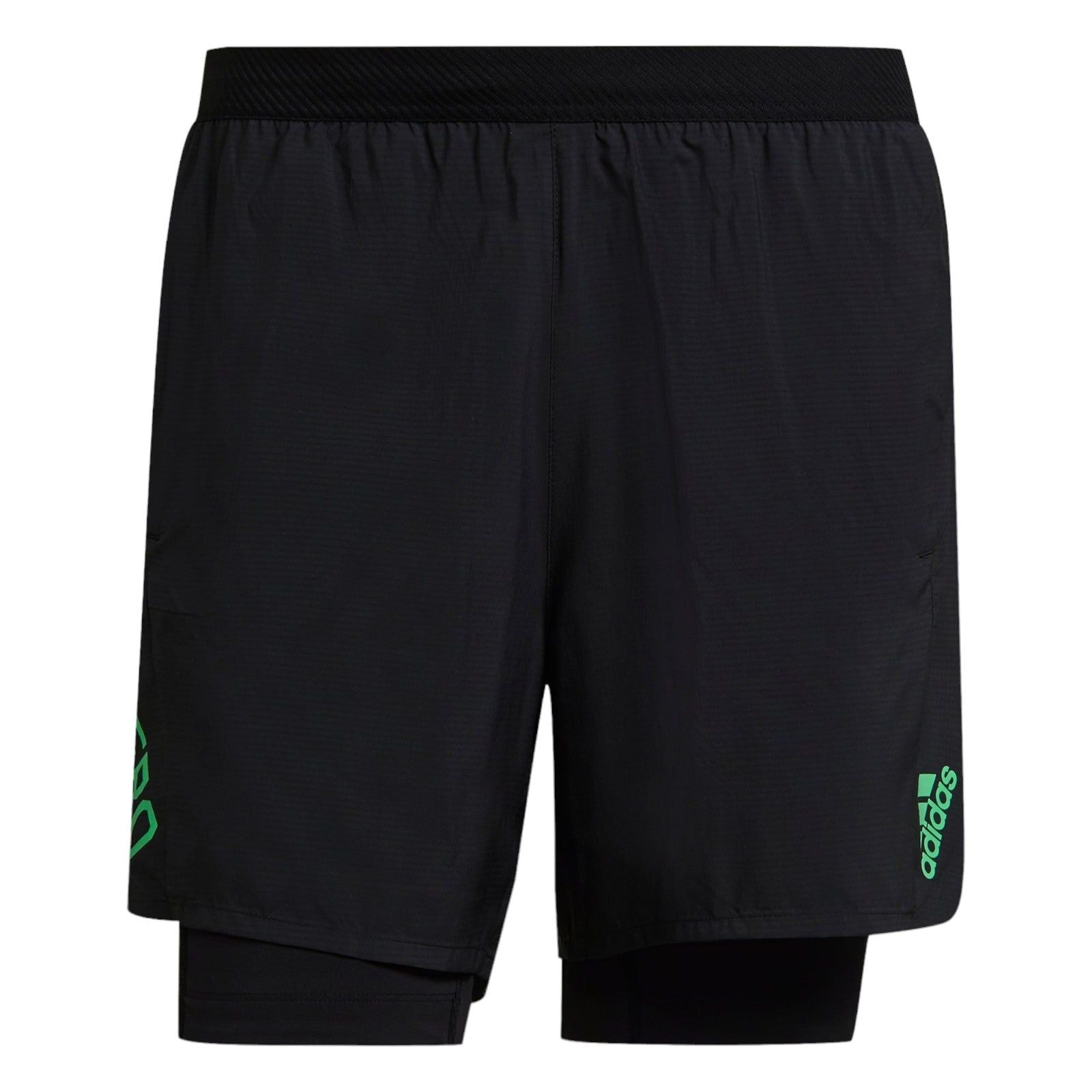 adidas adizero AEROREADY in Shorts - Black Semi Screaming Green - S Black