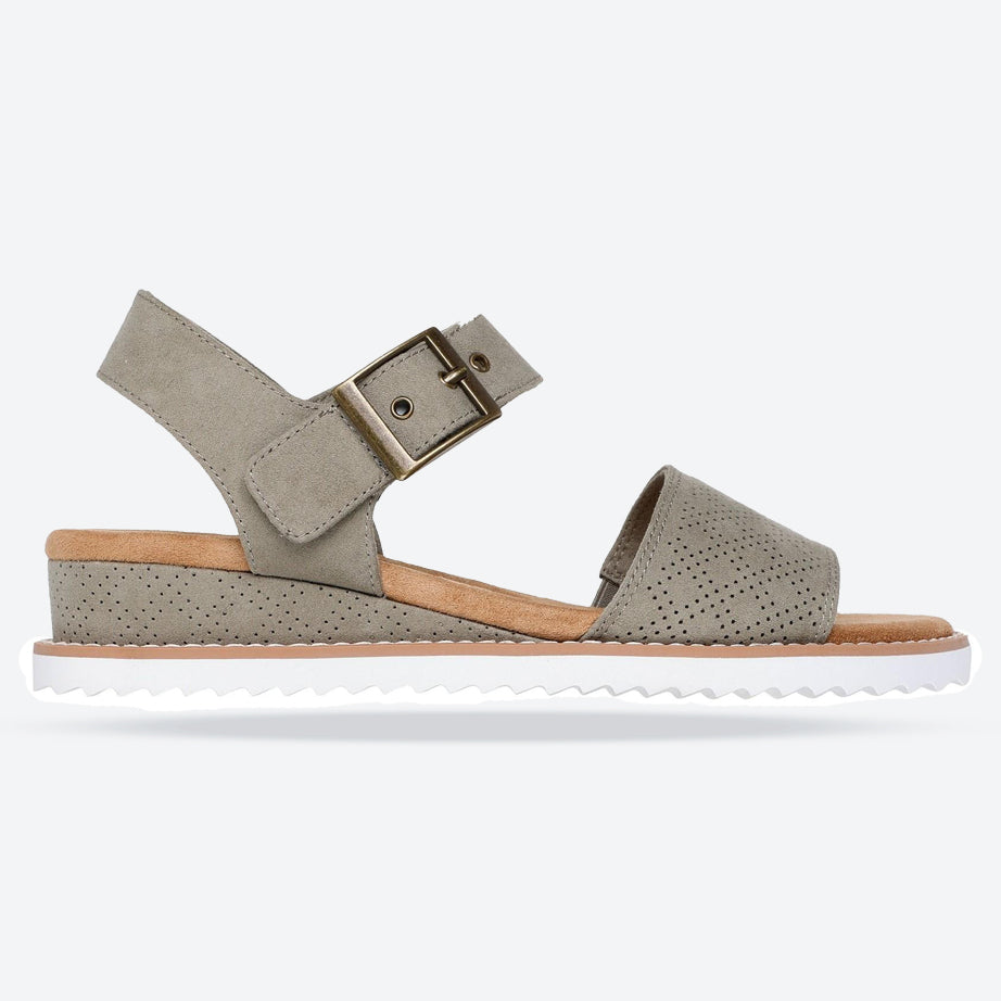 Women's Wide Fit Skechers Bobs Desert Kiss Serendipitous Sandals, Olive E