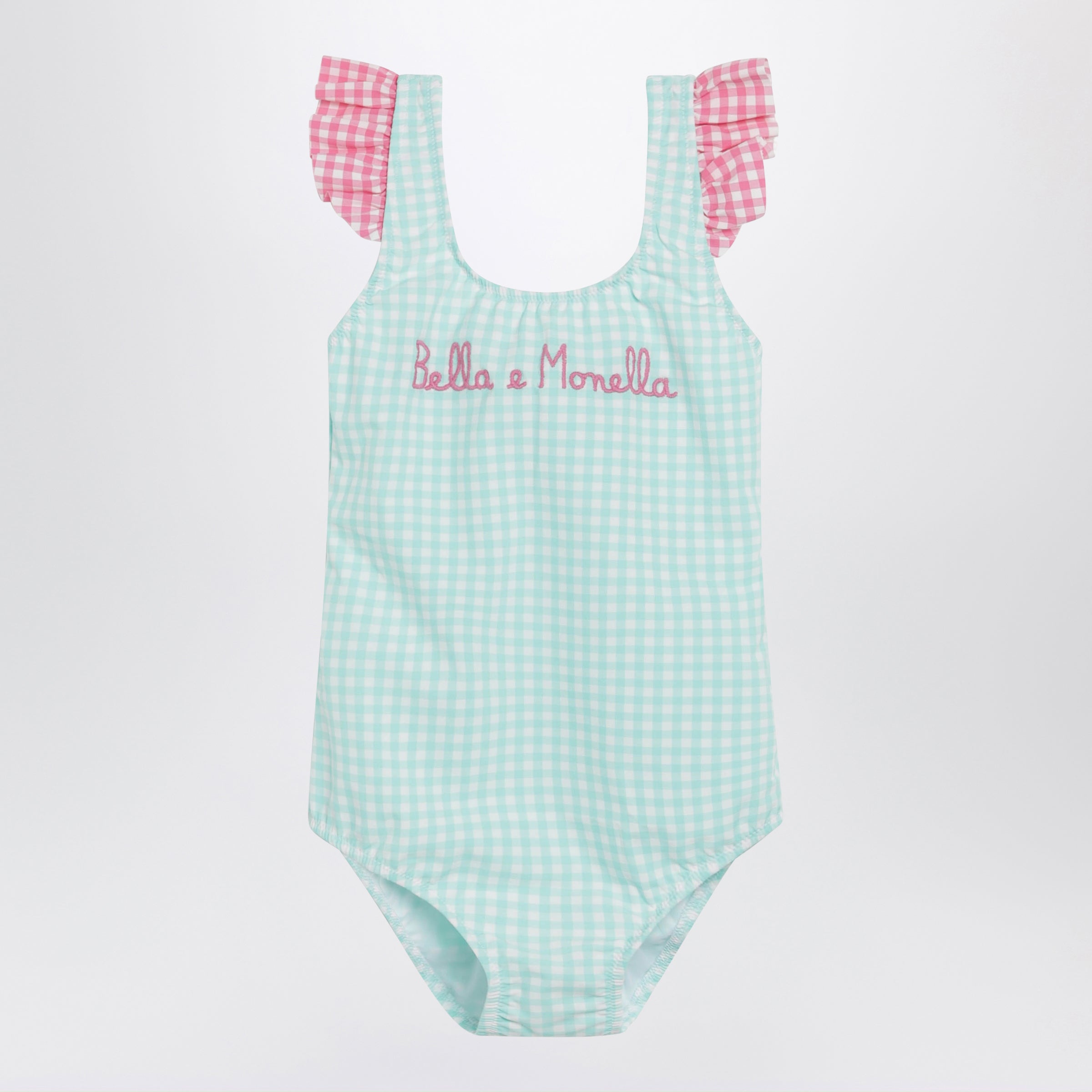 Bella e Monella swimsuit with Vichy pattern