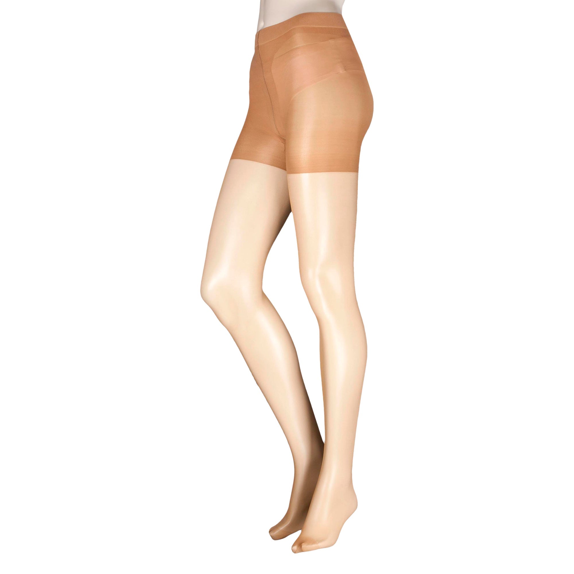 Pair Ladies Denier Shaping Tights - Smooth Supportive Everyday Fit - L Hazelnut
