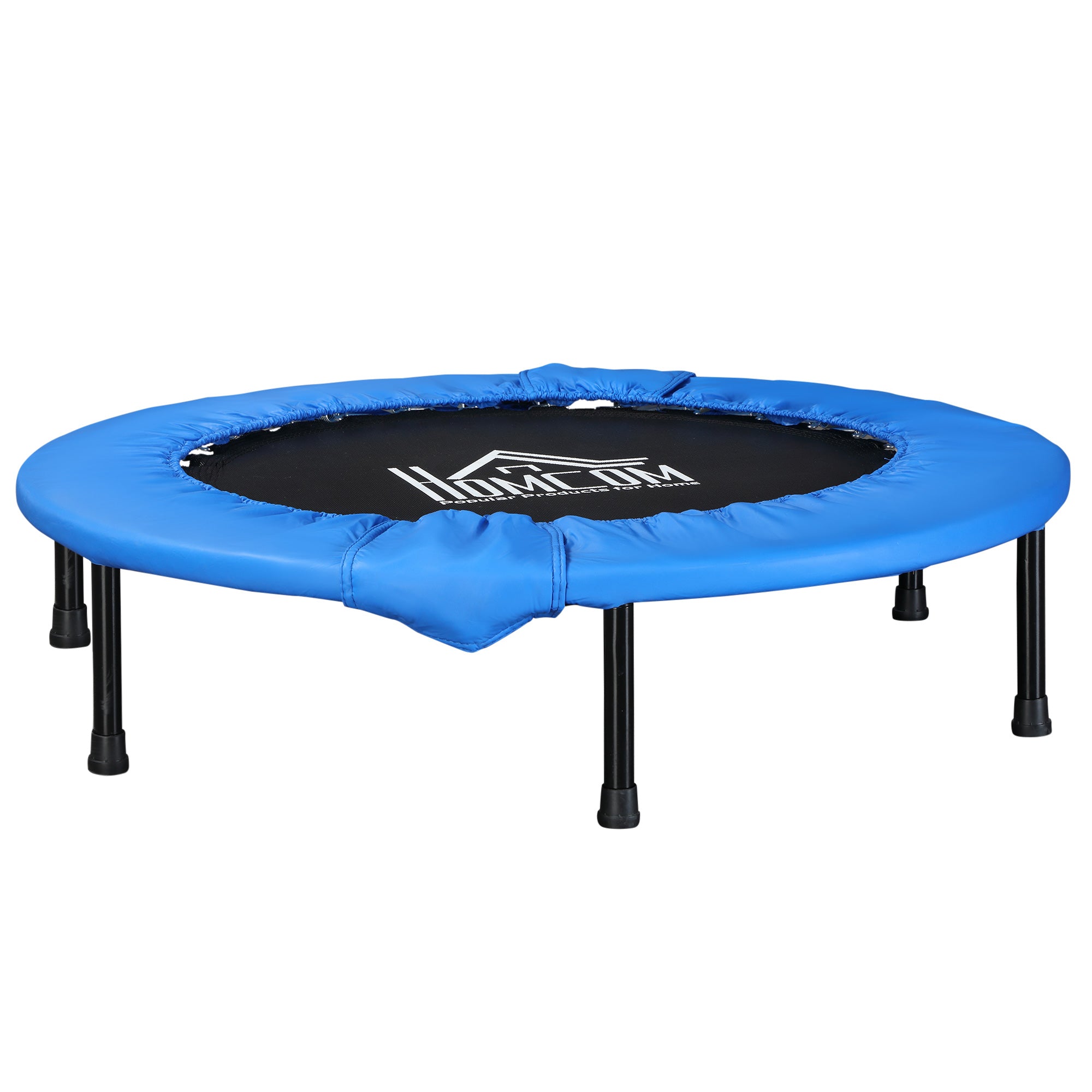 MCL " Mini Fitness Trampoline Home Gym Yoga Exercise Rebounder Indoor Outdoor Jumper with Safety Pad, Support Up to KG, Blue