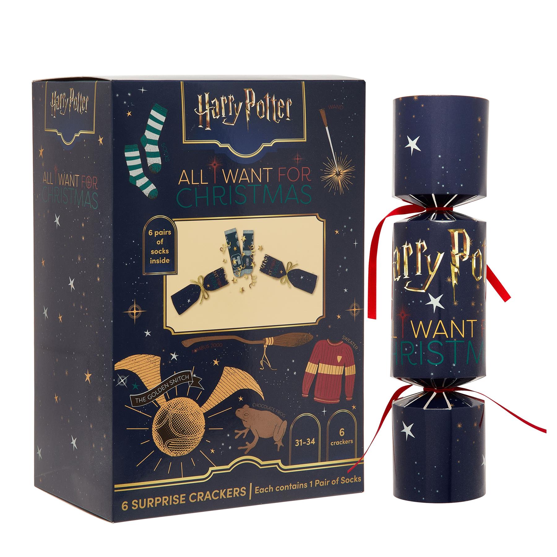 Harry Potter Christmas Cracker Socks - Pack of