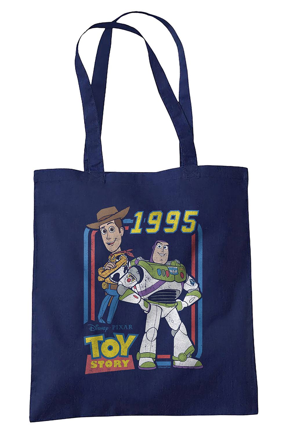 Disney Toy Story Woody And Buzz Travel Reusable Tote Bag, Navy