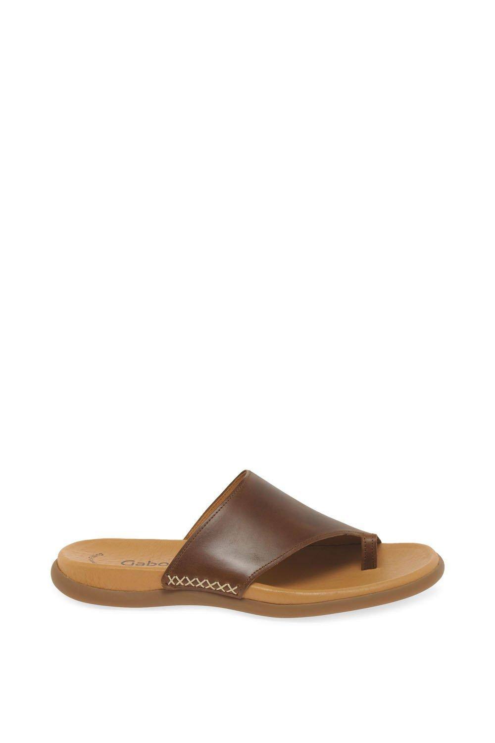 Gabor 'lanzarote' Toe Loop Mules In Brown