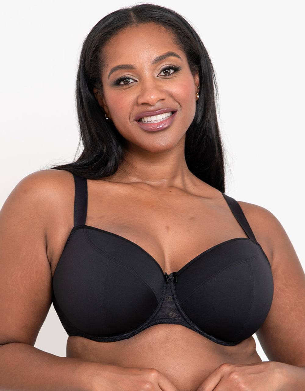 Flirtelle Emma Balcony Bra Padded Underwired Lingerie In Black