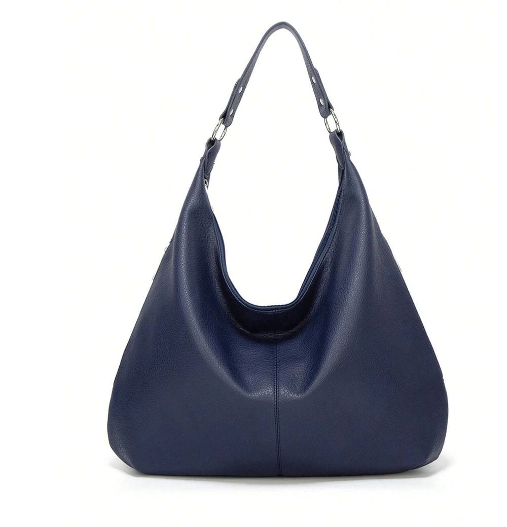 Ajvani Shoulder Underarm Hobo Tote Bag In Navy