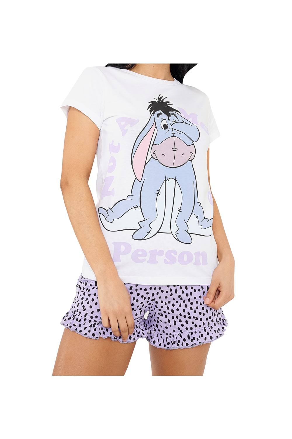 Disney Winnie The Pooh Eeyore Short Pyjamas In White
