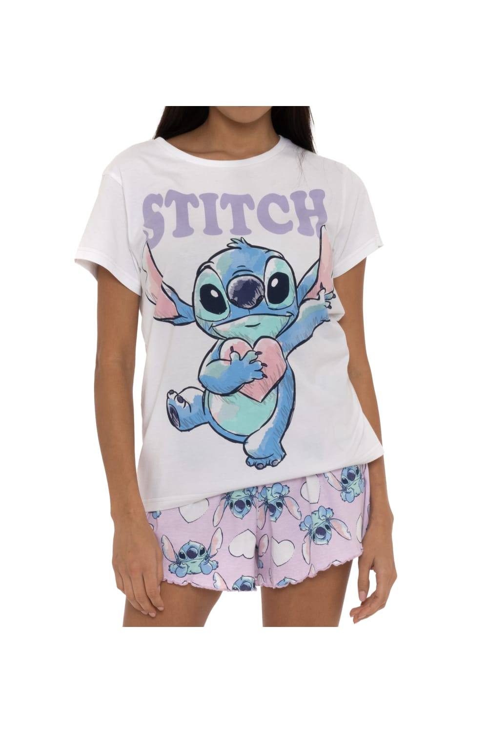 Disney Womens Lilo And Stitch Pyjamas In White