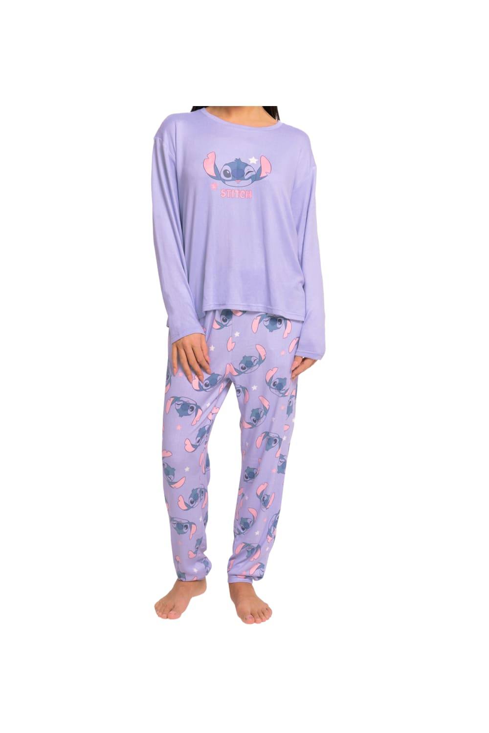 Disney Lilo And Stitch Womens Pyjamas In Purple