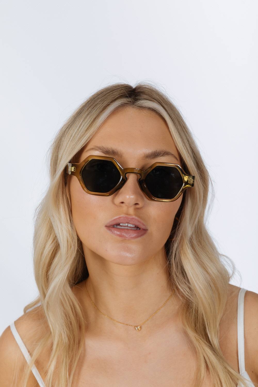 Svnx Round Hexagon Sunglasses In Green