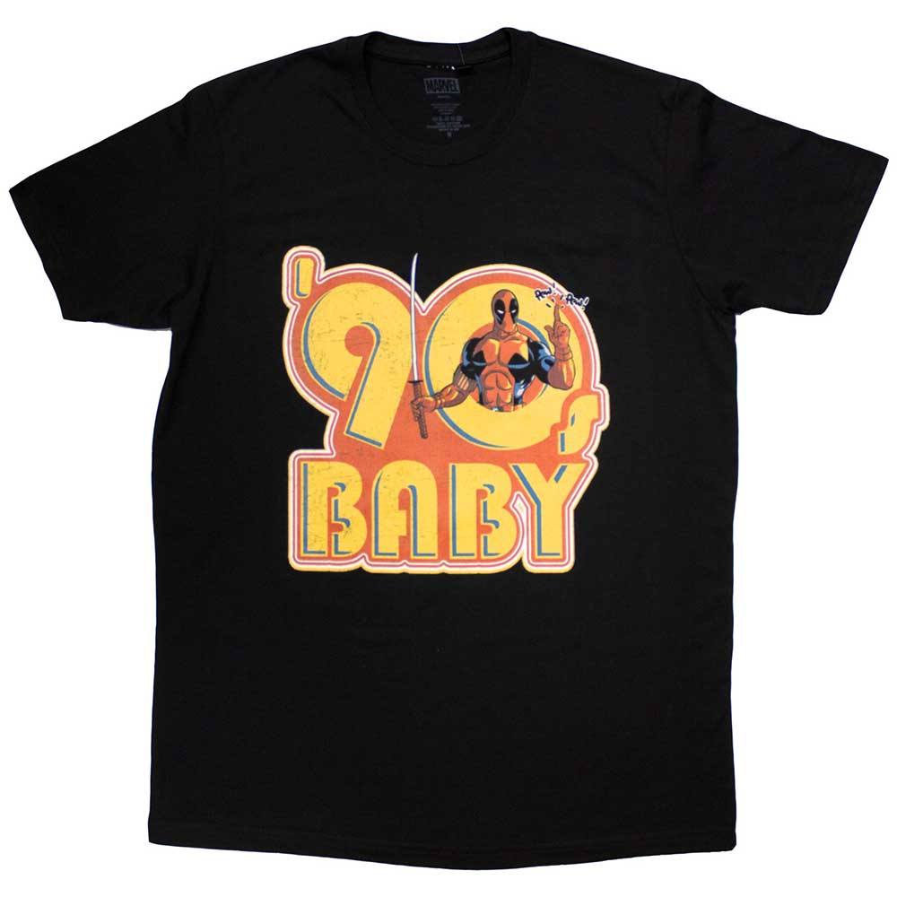 Marvel Deadpool S Baby Retro Logo T Shirt In Black