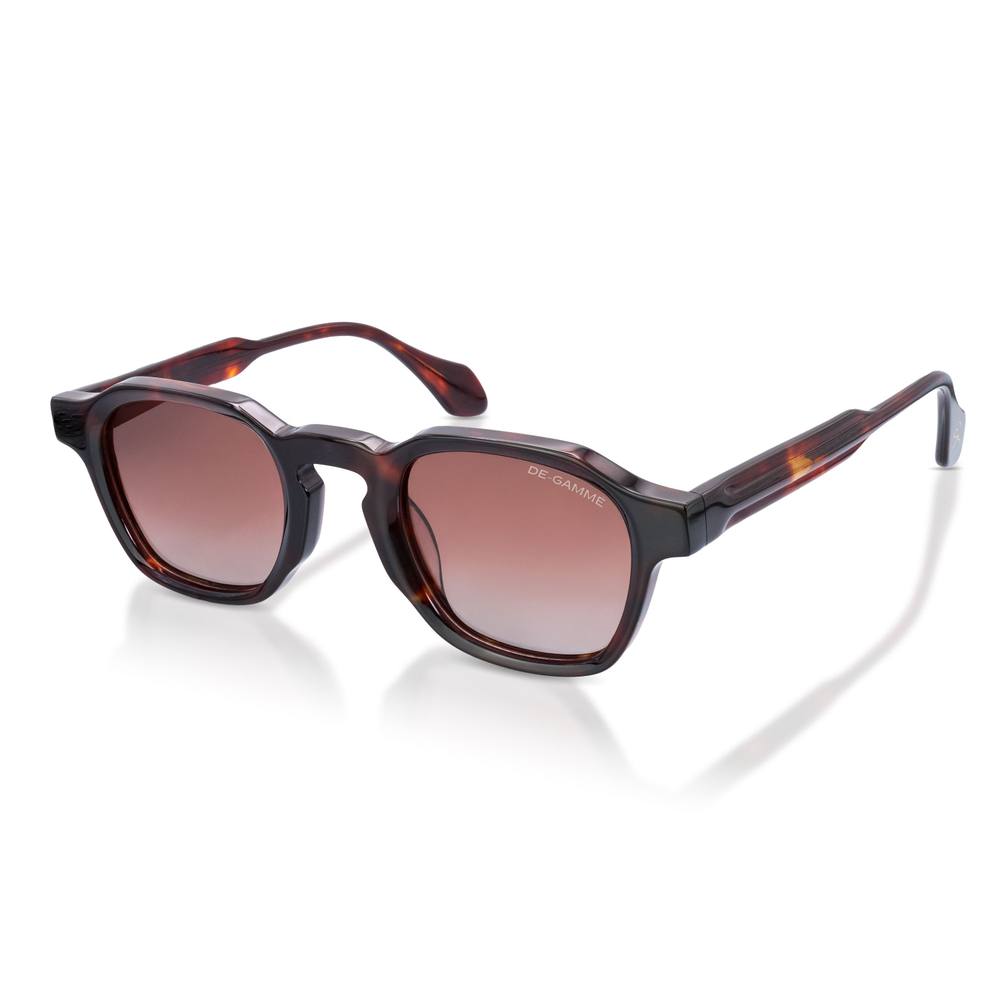 Infinity Leather De-Gamme Geometric Frame Square Polarized Sunglasses - Saint Marlo In Red