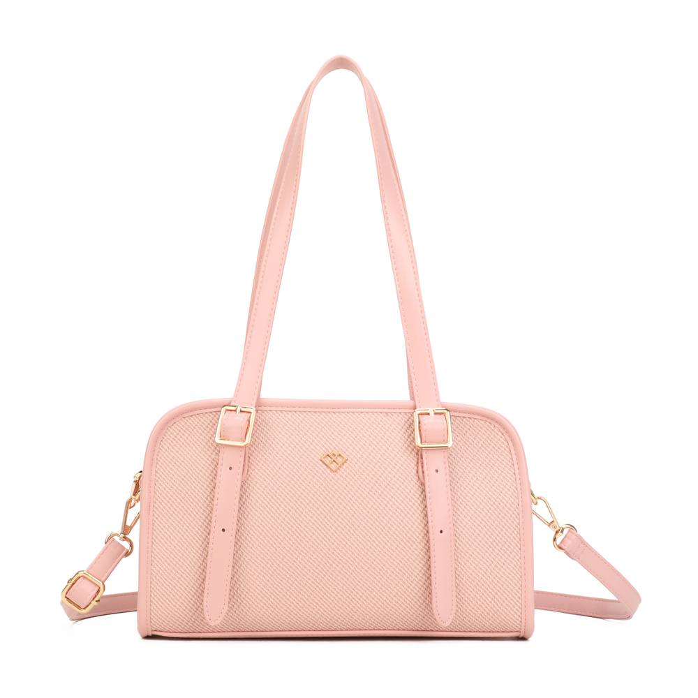 Jfy Cario Co. Adjustable Double Handle Shoulder Bag In Pink