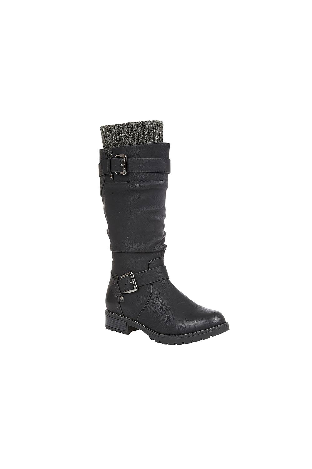 Lotus Black 'juniper' Knee High Boots