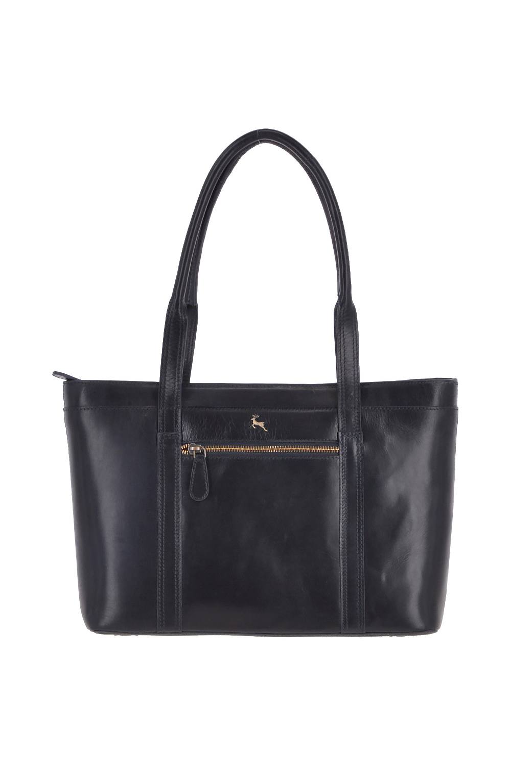 Ashwood Leather Vegetable Tanned Real Leather Tote Bag In Navy