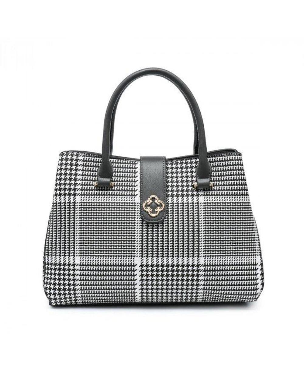 Jfy Compartments Top Zip Closure Tote Bag In Grey