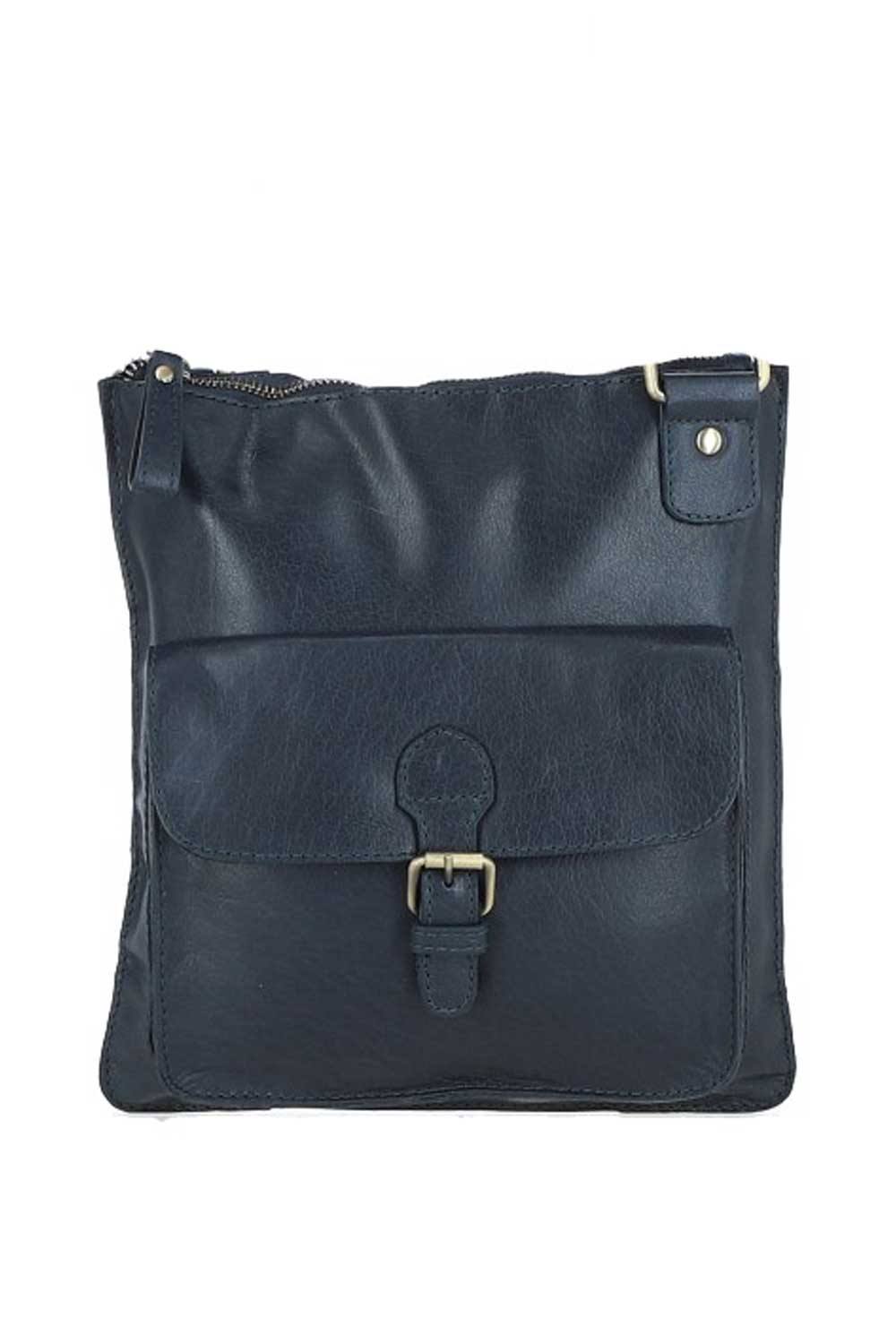 Ashwood Leather Vintage Small Leather Shoulder Bag In Navy