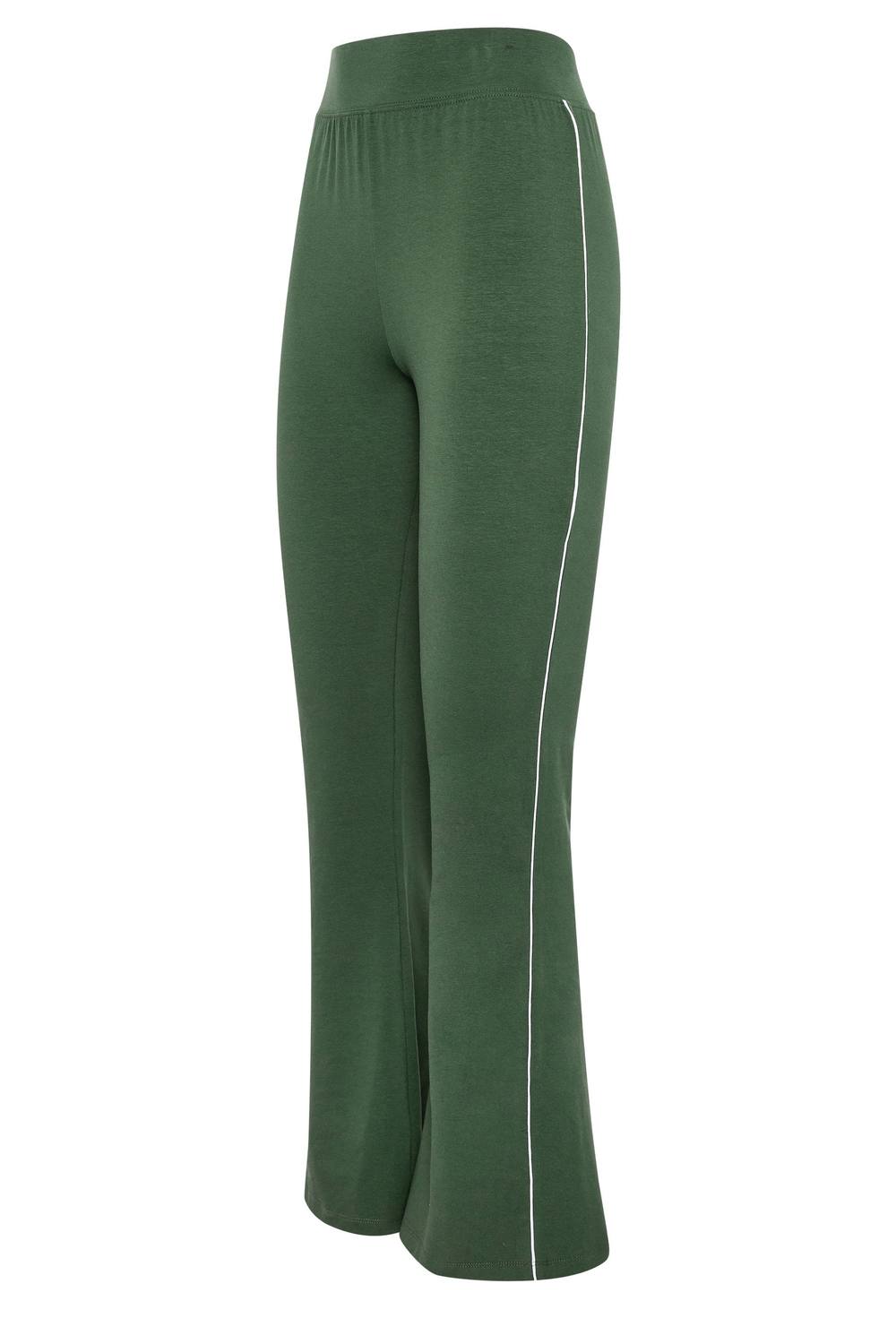 Long Tall Sally Tall Striped Flare Leggings In Green