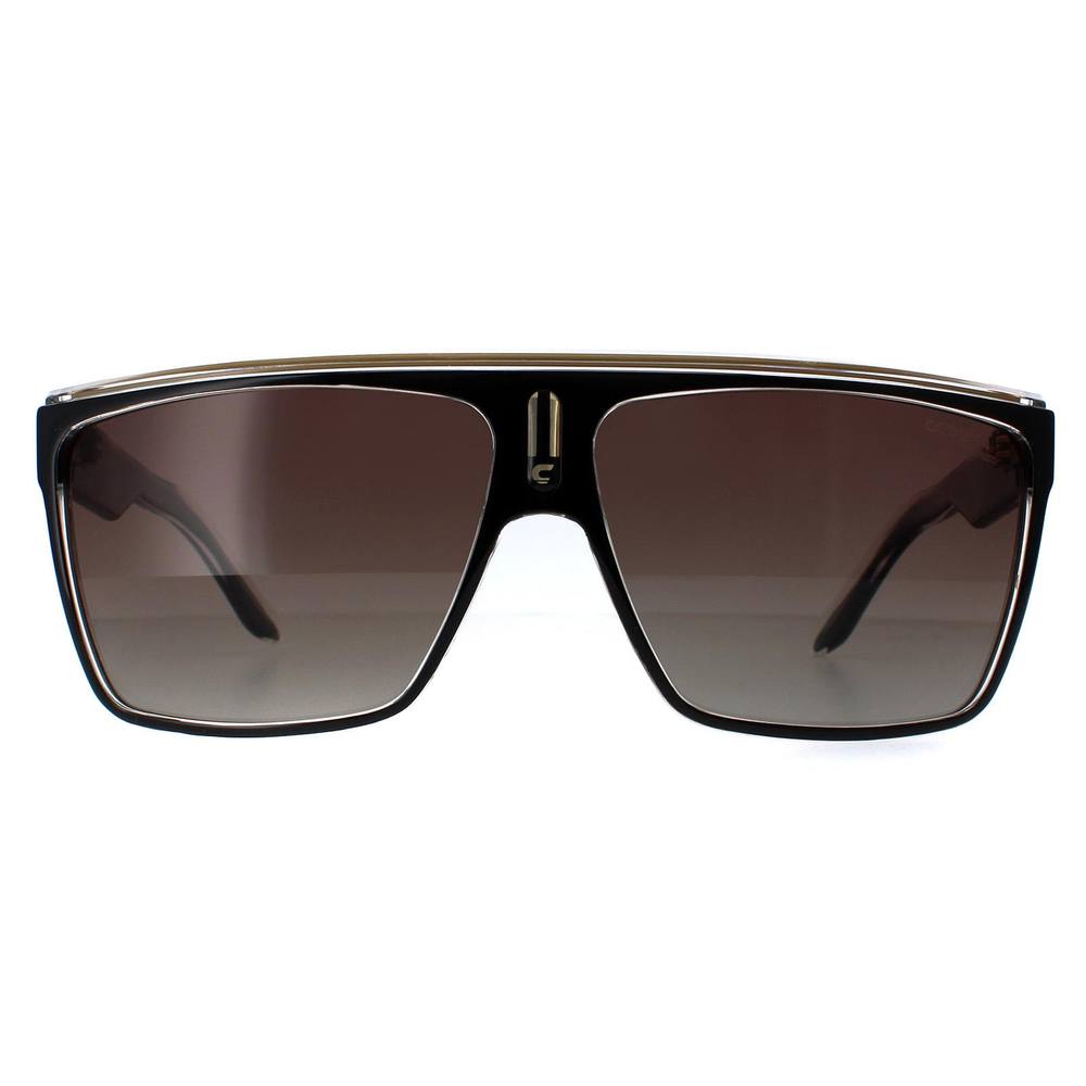 Carrera Shield Black Gold Brown Polarized Sunglasses