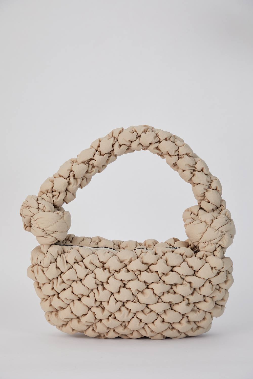 Belissh Women's Puffy Quilted Lightweight Shoulder Bag in Beige