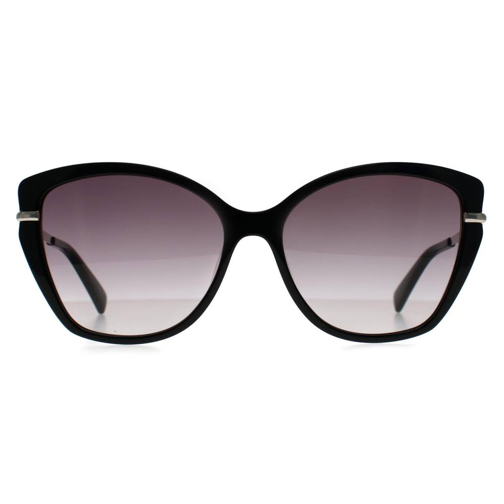 Longchamp Women's Cat Eye Black Grey Gradient LOS Sunglasses