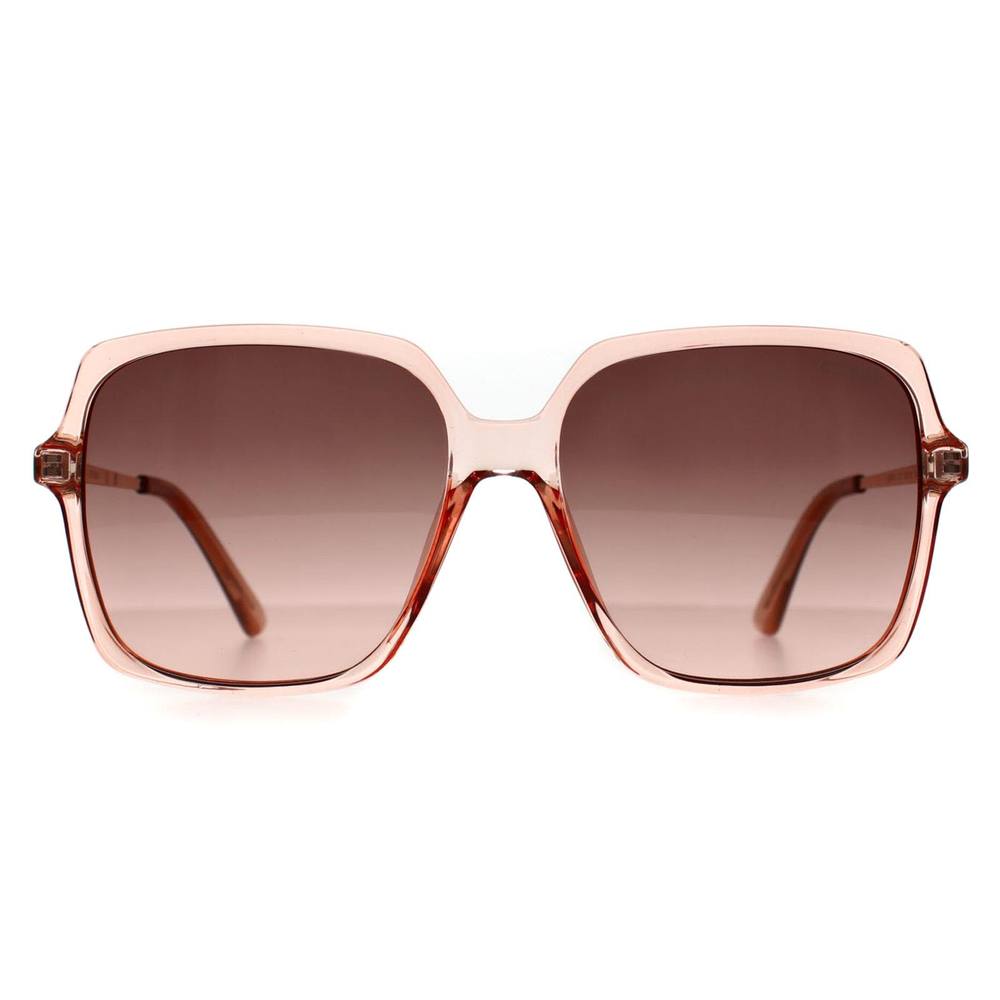 Guess Women's Square Clear Pink Gradient GF Sunglasses