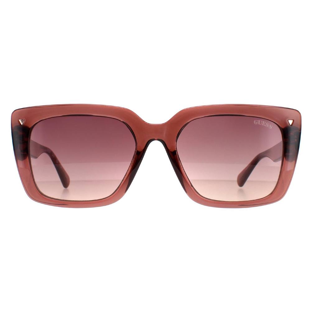 Guess Unisex Square Burgundy Pink GU Sunglasses in Red