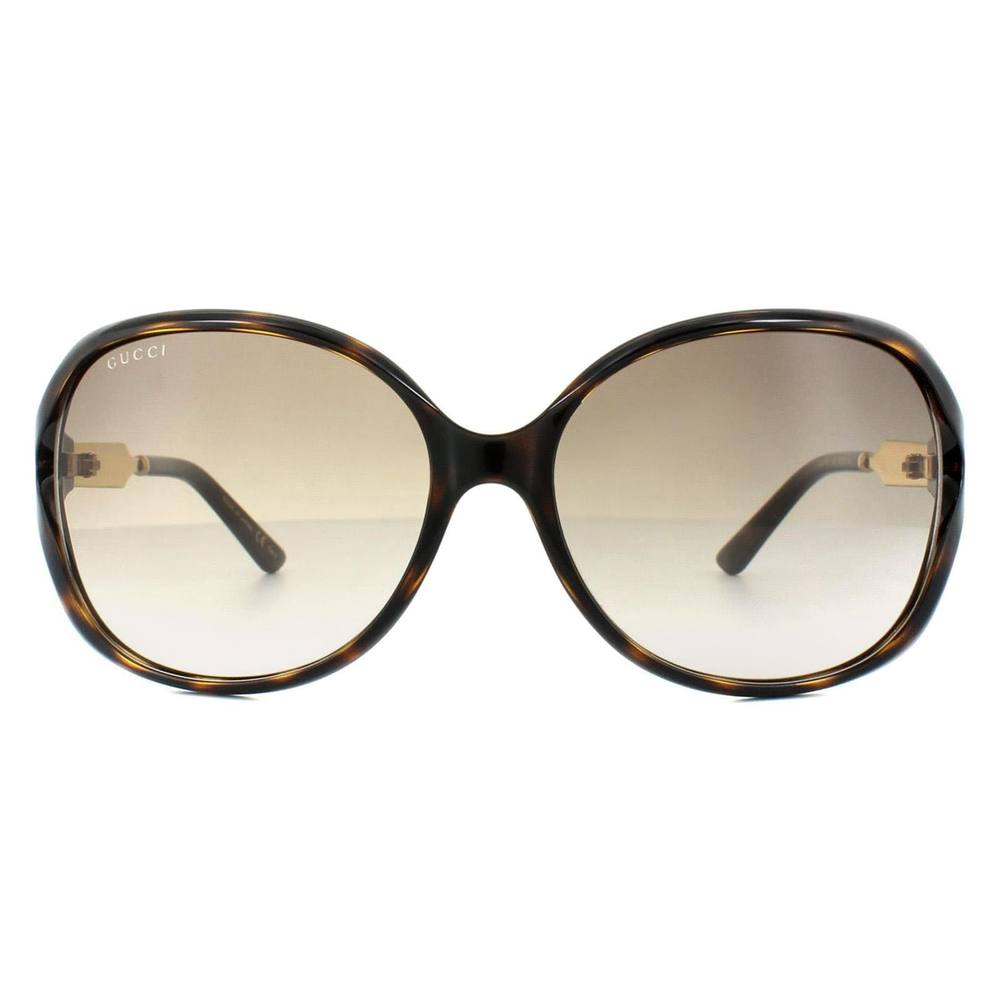 Gucci Women's Fashion Havana Gold Brown Gradient Sunglasses