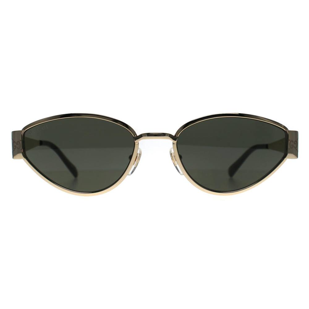 Gucci Women's Oval Gold Grey GGS Sunglasses