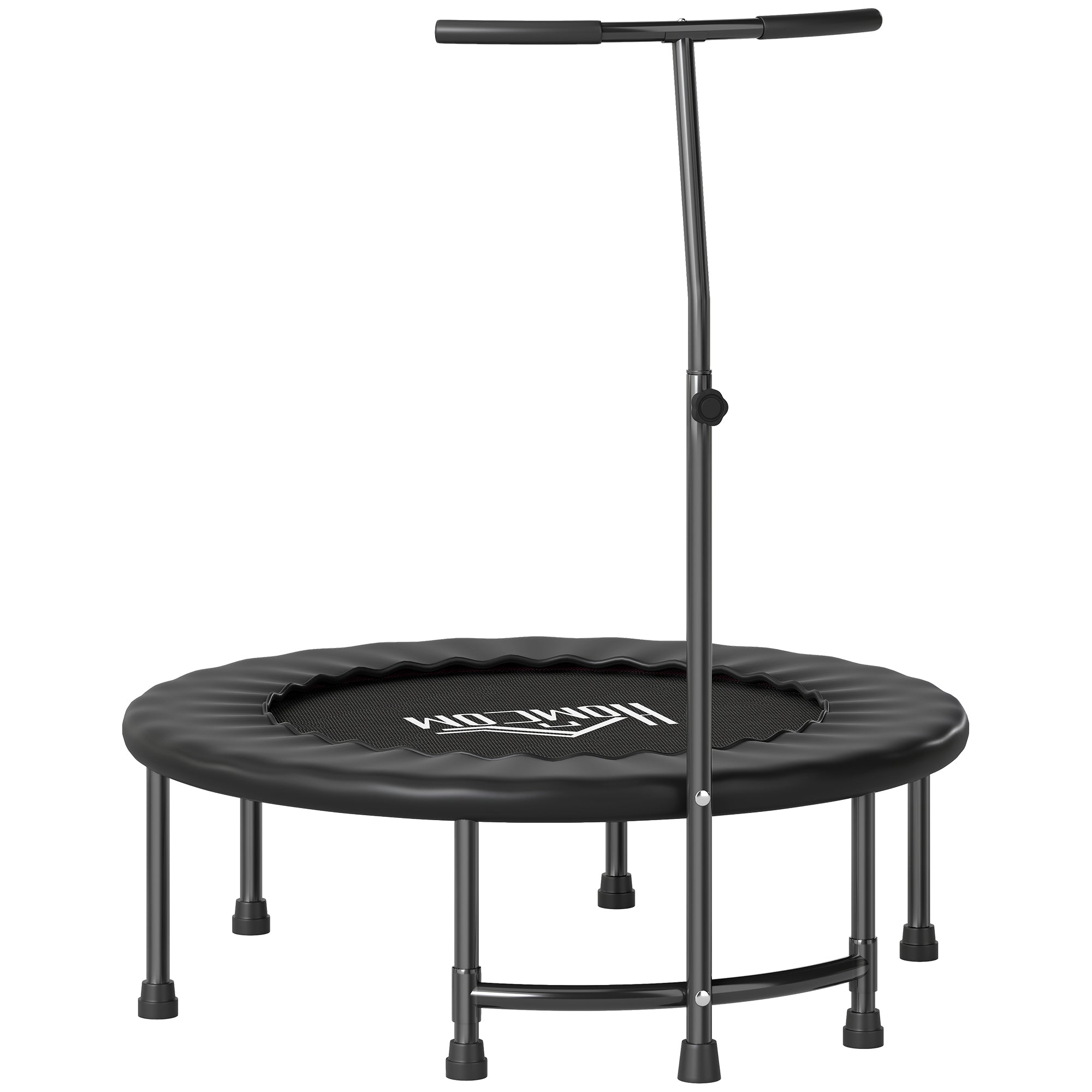 MCL " Fitness Trampoline with Adjustable Handle, Rebounder Trampoline, Mini Jumper for Indoor Exercise Workout, Black