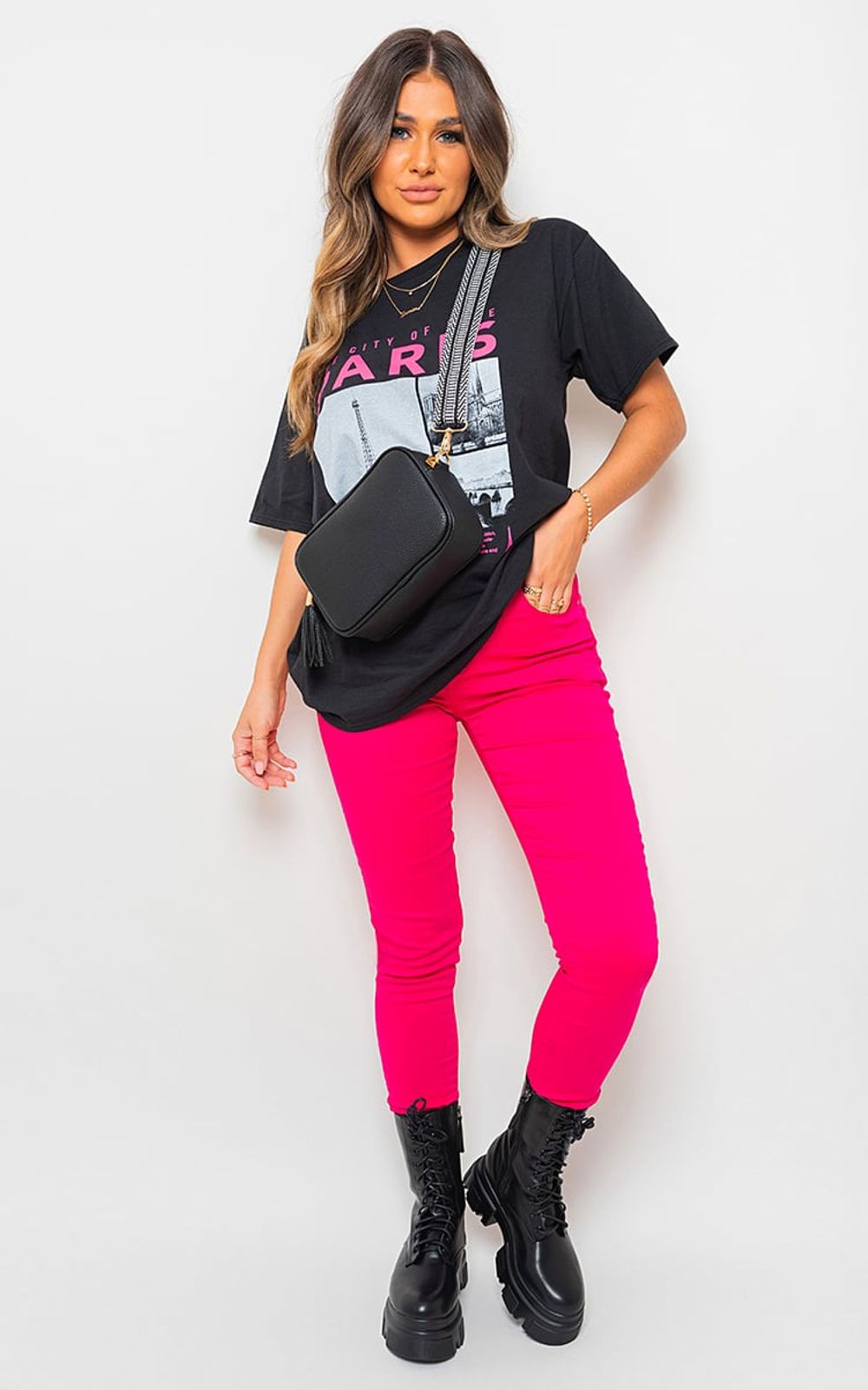 Robyn High Waisted Skinny Fit Jeans - Premium Quality Denim - FCHIA