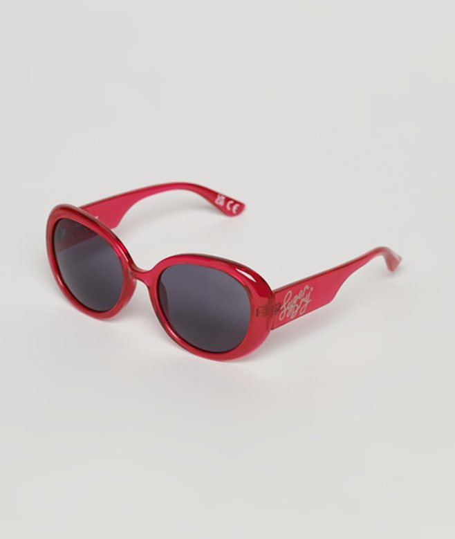 Superdry & Co Women's Sdr Oversized Bug Sunglasses Pink Bright Pink Smoke - Size: SIZE