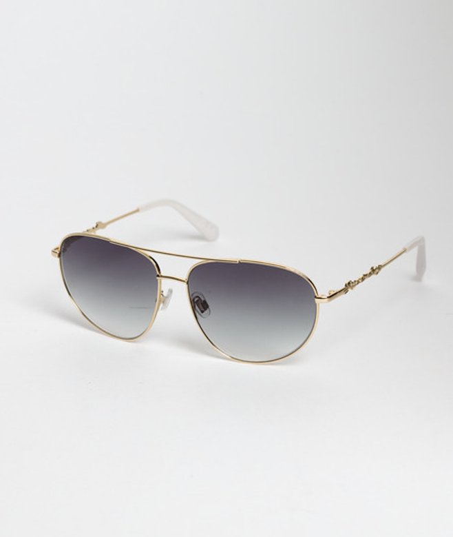 Superdry & Co Women's Gradient Lens Aviator Sunglasses Gold Gold Green Lens - Size: SIZE