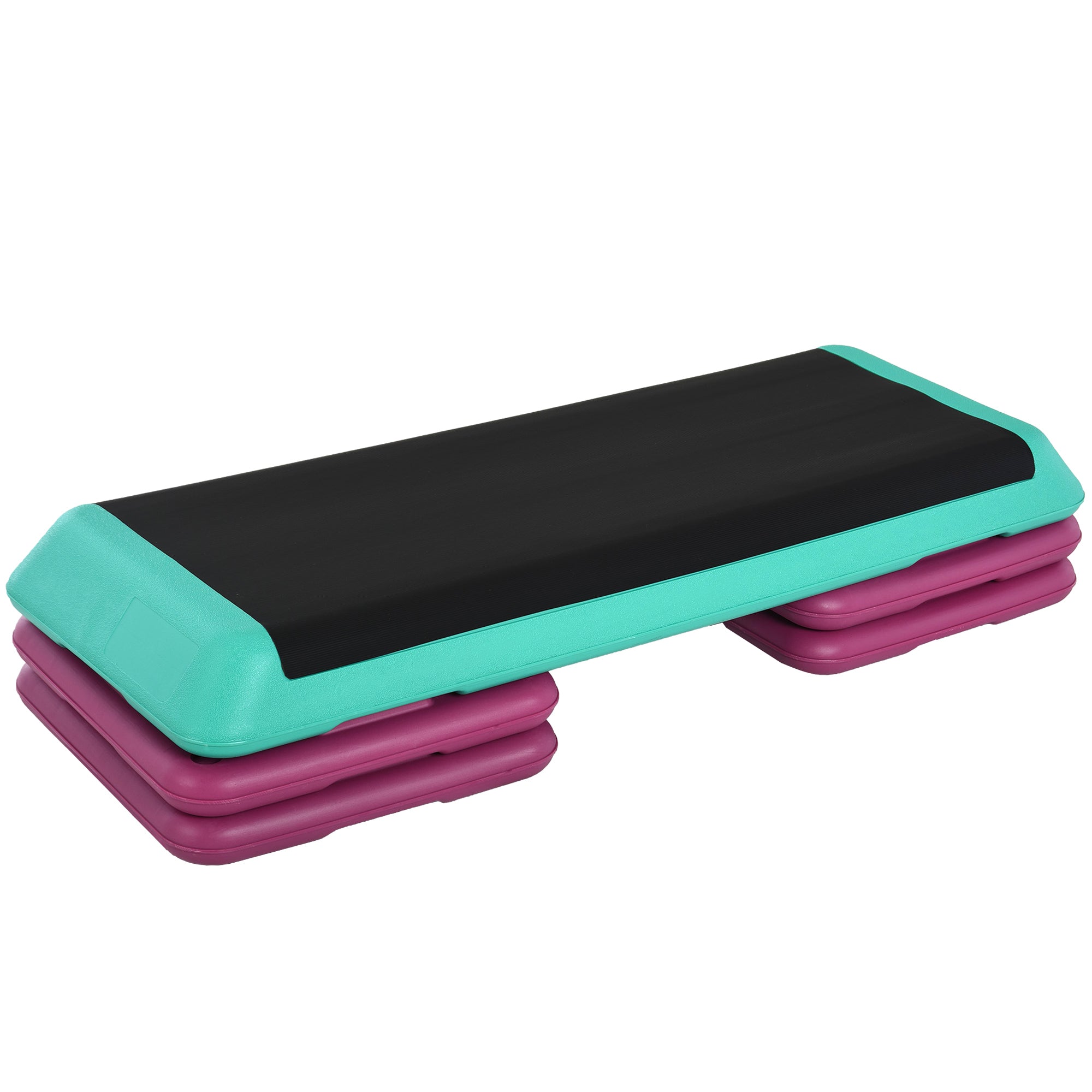 MCL -Level Aerobic Step Steppers for Exercise Workout w Non-Slip Top Compact Stepper Home Office Indoor Outdoor Fitness