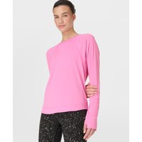 Sweaty Betty Breathe Easy Mesh Long Sleeve Top, Pink, Women's