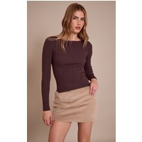 Beige Fur Mini Skirt