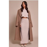 Petite Stone Soft Rib High Waist Maxi Skirt