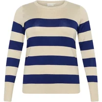 Striped knitted jumper women KAFFE Curve Lizzy