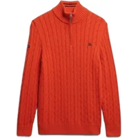 Half-zip twisted knit jumper Superdry Organic