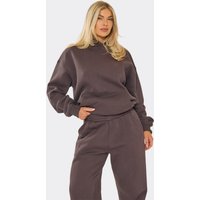 Long Sleeve Oversized Hoodie In Chocolate Brown, Women's Size