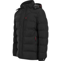 Coats Jackets Yorkshire Quilted Puffer Coat with Hood In Jet Black