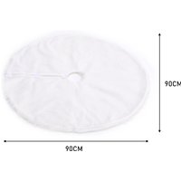 Snow White Plush Christmas Tree Skirt for Holiday Decoration, CD