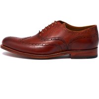 Grenson Dylan Oxford Brogue Shoes - Tan